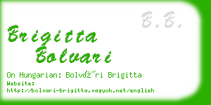 brigitta bolvari business card